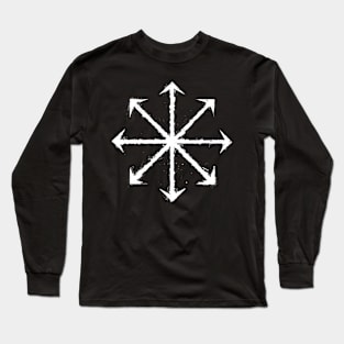 Chaos Star Symbol - White Long Sleeve T-Shirt